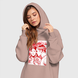 Женское худи-платье Декс и Дебра, цвет: пыльно-розовый — фото 2