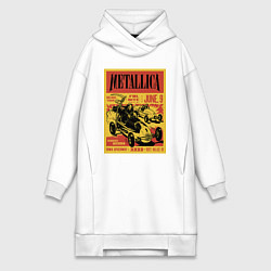 Женское худи-платье Metallica - Iowa speedway playbill, цвет: белый