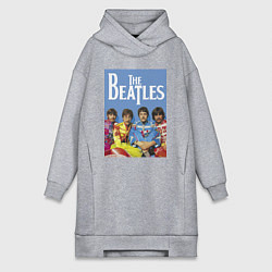 Женское худи-платье The Beatles - world legend!, цвет: меланж