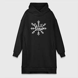 Женская толстовка-платье Snowflake Let it snow