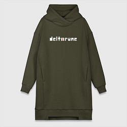 Женская толстовка-платье Deltarune logo надпись