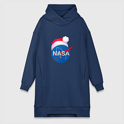 Женское худи-платье NASA NEW YEAR 2022, цвет: тёмно-синий