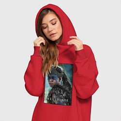 Женское худи-платье Hellblade Хеллблейд, цвет: красный — фото 2