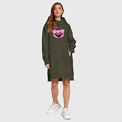 Женское худи-платье Huggy Wuggy две стороны, цвет: хаки — фото 2