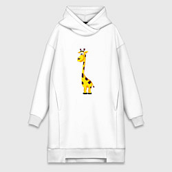 Женская толстовка-платье Веселый жирафик