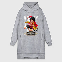 Женское худи-платье One Piece Monkey Большой Куш Манки, цвет: меланж