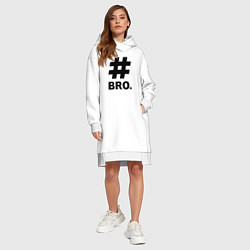 Женское худи-платье BRO - брат, цвет: белый — фото 2