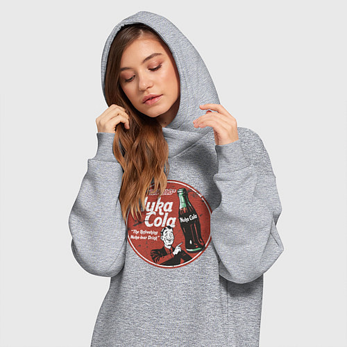 Женская толстовка-платье Nuka Cola Ice Cold Retro / Меланж – фото 3