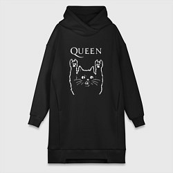 Женская толстовка-платье Queen Рок кот