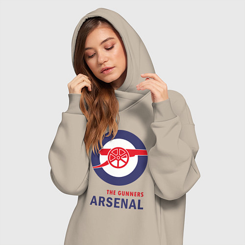 Женская толстовка-платье Arsenal The Gunners / Миндальный – фото 3