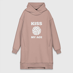 Женское худи-платье Kiss - My Ace, цвет: пыльно-розовый