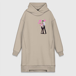 Женское худи-платье Момосэ & Нифудзи, цвет: миндальный