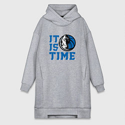 Женское худи-платье It Is Dallas Mavericks Time Даллас Мэверикс, цвет: меланж