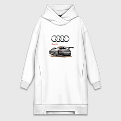 Женская толстовка-платье Audi Racing team