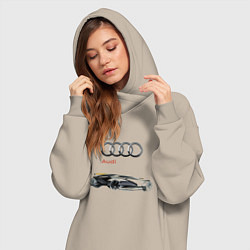 Женское худи-платье Audi Concept Sketch, цвет: миндальный — фото 2