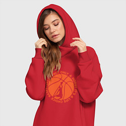 Женское худи-платье Баскетбол - Выбор жизни, цвет: красный — фото 2