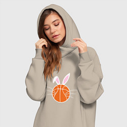 Женское худи-платье Basketball Bunny, цвет: миндальный — фото 2