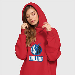Женское худи-платье Dallas - Mavericks, цвет: красный — фото 2