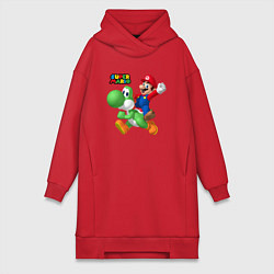 Женская толстовка-платье Mario and Yoshi Super Mario