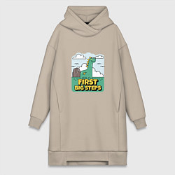 Женская толстовка-платье ДИНОЗАВР МАЛЫШ