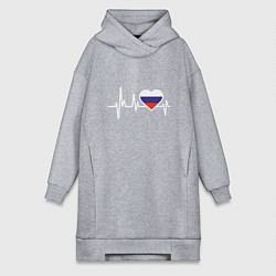 Женское худи-платье Пульс России, цвет: меланж