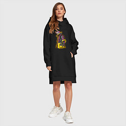 Женское худи-платье Fortnite Молнии, цвет: черный — фото 2