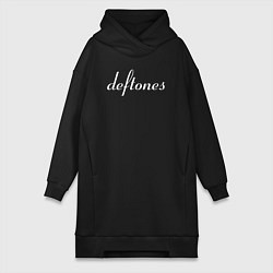 Женское худи-платье Deftones rock, цвет: черный