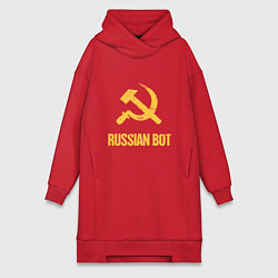 Женское худи-платье Atomic Heart: Russian Bot, цвет: красный