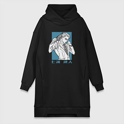 Женское худи-платье Нанамин, цвет: черный