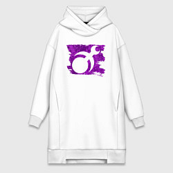 Женское худи-платье Знак Слаанеш пятно, цвет: белый