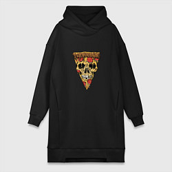 Женская толстовка-платье Pizza - Skull