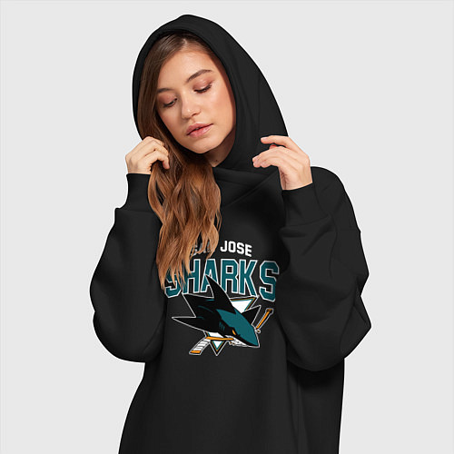 Женская толстовка-платье SAN JOSE SHARKS NHL / Черный – фото 3