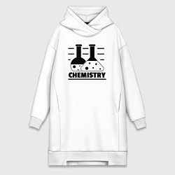 Женское худи-платье CHEMISTRY химия, цвет: белый