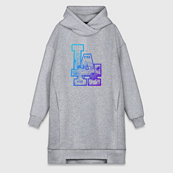 Женское худи-платье Los angeles lakers баскетбол, цвет: меланж