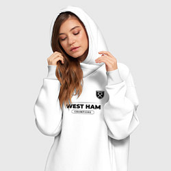 Женское худи-платье West Ham Униформа Чемпионов, цвет: белый — фото 2