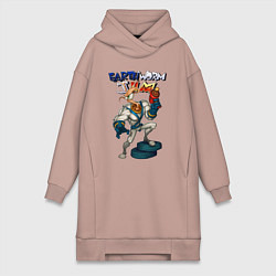 Женская толстовка-платье Earth worm - Jim