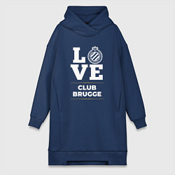 Женское худи-платье Club Brugge Love Classic, цвет: тёмно-синий