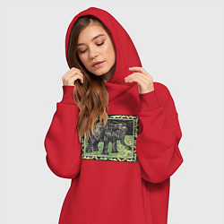 Женское худи-платье Olifant Met Fles Слон, цвет: красный — фото 2