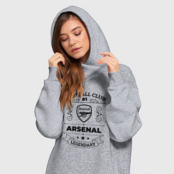 Женское худи-платье Arsenal: Football Club Number 1 Legendary, цвет: меланж — фото 2