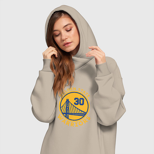 Женская толстовка-платье GS Warriors / Миндальный – фото 3