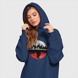 Женское худи-платье Stranger Things Moon, цвет: тёмно-синий — фото 2