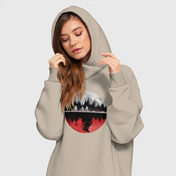 Женское худи-платье Stranger Things Moon, цвет: миндальный — фото 2