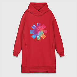 Женское худи-платье RHCP Color, цвет: красный
