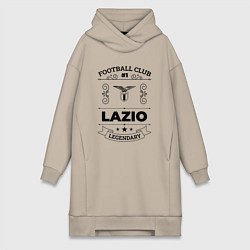 Женское худи-платье Lazio: Football Club Number 1 Legendary, цвет: миндальный