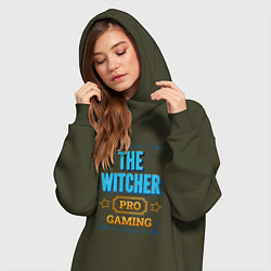 Женское худи-платье Игра The Witcher PRO Gaming, цвет: хаки — фото 2