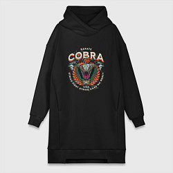 Женская толстовка-платье Кобра Кай - логотип с Коброй Cobra Kai Logo