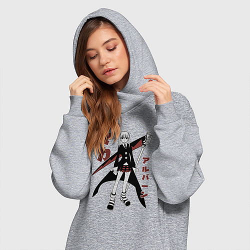 Женская толстовка-платье Мака Повелитель косы / Меланж – фото 3