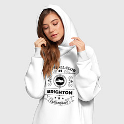 Женское худи-платье Brighton: Football Club Number 1 Legendary, цвет: белый — фото 2