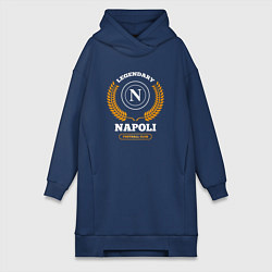 Женская толстовка-платье Лого Napoli и надпись Legendary Football Club