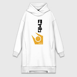 Женское худи-платье Half life - city17, цвет: белый